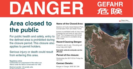 Curtis Island Park Closure – 5–14 Nov 2025 thumbnail